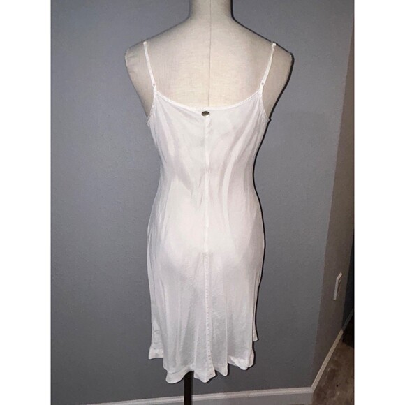 Pure + Good Anthropologie Women’s Ivory Cupro Slip Dress size M Fairy Coquette - Picture 5 of 12